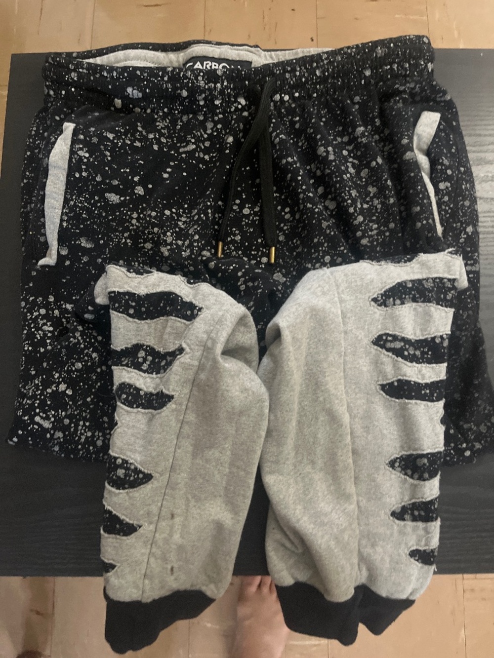 Splatter style joggers
